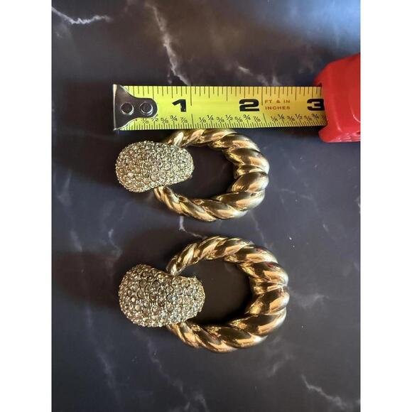 Vintage Ciner Signed 1/20 14k Doorknocker Earrings - Picture 9 of 13